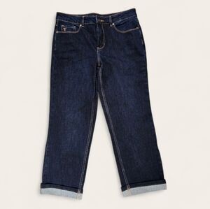 Tristan Dark Blue Cropped Jeans